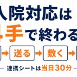 利用者が入院したらケアマネは何をする？入院対応の段取りを解説する記事のアイキャッチ