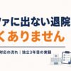 ケアマネの退院対応の流れ。カンファに出ない退院は珍しくないことを伝えるアイキャッチ画像