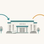 利用者の自宅から地域包括支援センターへ、そこからケアマネジャーへと矢印がつながり、担当変更の連絡が本人から直接ではなく包括を経由して届くことを示した図